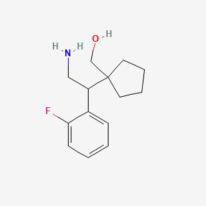 {1-[2-Amino-1-(2-fluorophenyl)ethyl]cyclopentyl}methanol