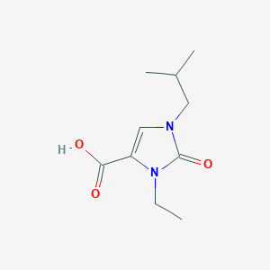 molecular formula C10H16N2O3 B13208846 3-Ethyl-1-(2-methylpropyl)-2-oxo-2,3-dihydro-1H-imidazole-4-carboxylic acid 