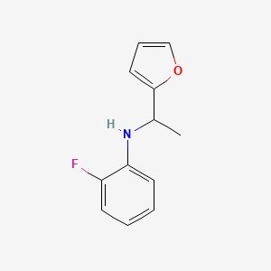 2-fluoro-N-[1-(furan-2-yl)ethyl]aniline