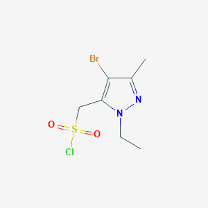 (4-Bromo-1-ethyl-3-methyl-1H-pyrazol-5-YL)methanesulfonyl chloride