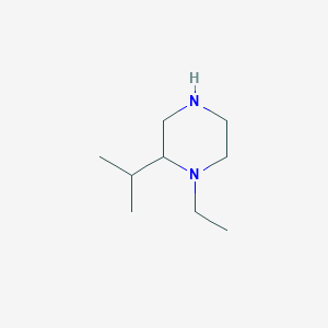 molecular formula C9H20N2 B13208873 1-Ethyl-2-(propan-2-yl)piperazine 