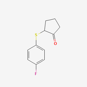 2-[(4-Fluorophenyl)sulfanyl]cyclopentan-1-one