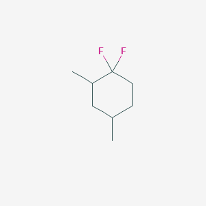 molecular formula C8H14F2 B13208894 1,1-Difluoro-2,4-dimethylcyclohexane 