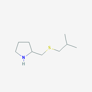 molecular formula C9H19NS B13208906 2-([(2-Methylpropyl)sulfanyl]methyl)pyrrolidine 