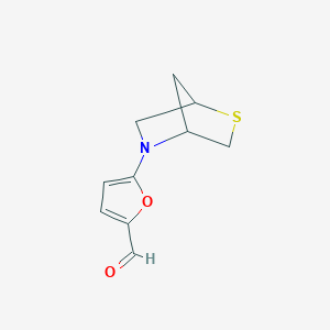 5-{2-Thia-5-azabicyclo[2.2.1]heptan-5-yl}furan-2-carbaldehyde