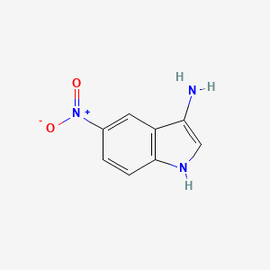 molecular formula C8H7N3O2 B13208920 5-nitro-1H-indole-3-amine 