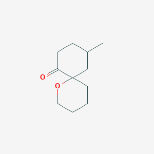 molecular formula C11H18O2 B13208946 10-Methyl-1-oxaspiro[5.5]undecan-7-one 