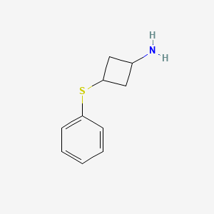 molecular formula C10H13NS B13208967 3-(Phenylsulfanyl)cyclobutan-1-amine 