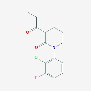 1-(2-Chloro-3-fluorophenyl)-3-propanoylpiperidin-2-one