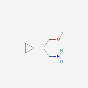 molecular formula C7H15NO B13208974 2-Cyclopropyl-3-methoxypropan-1-amine 