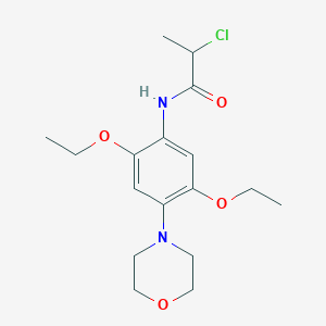 2-chloro-N-(2,5-diethoxy-4-morpholin-4-ylphenyl)propanamide