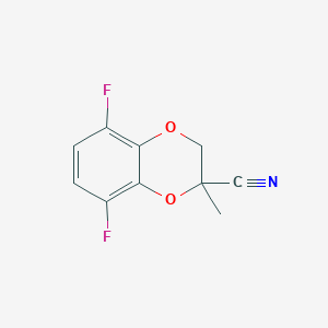 molecular formula C10H7F2NO2 B13209018 5,8-Difluoro-2-methyl-2,3-dihydro-1,4-benzodioxine-2-carbonitrile 