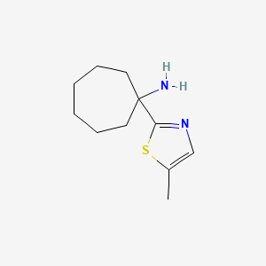 1-(5-Methyl-1,3-thiazol-2-yl)cycloheptan-1-amine