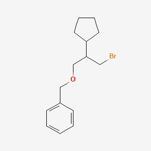 molecular formula C15H21BrO B13209046 [(3-Bromo-2-cyclopentylpropoxy)methyl]benzene 