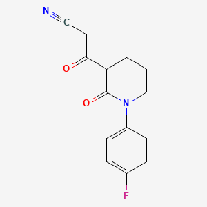 3-[1-(4-Fluorophenyl)-2-oxopiperidin-3-yl]-3-oxopropanenitrile