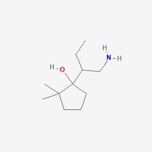 1-(1-Aminobutan-2-yl)-2,2-dimethylcyclopentan-1-ol