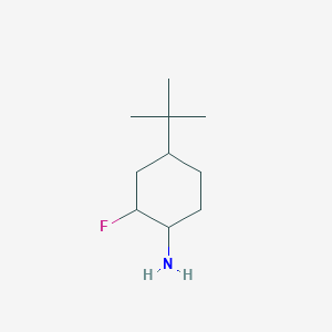 molecular formula C10H20FN B13209092 4-tert-Butyl-2-fluorocyclohexan-1-amine 