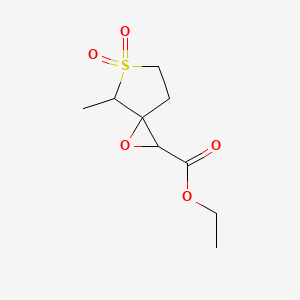 Ethyl 7-methyl-6,6-dioxo-1-oxa-6lambda6-thiaspiro[2.4]heptane-2-carboxylate