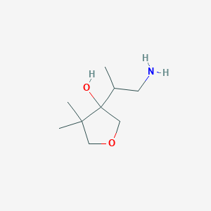 3-(1-Aminopropan-2-yl)-4,4-dimethyloxolan-3-ol