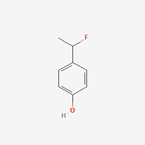 molecular formula C8H9FO B13209121 4-(1-Fluoroethyl)phenol 