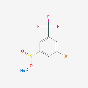 molecular formula C7H3BrF3NaO2S B13209127 Sodium 3-bromo-5-(trifluoromethyl)benzene-1-sulfinate 