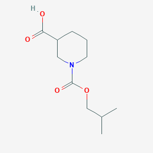 molecular formula C11H19NO4 B13209174 1-(Isobutoxycarbonyl)piperidine-3-carboxylic acid 