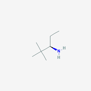 molecular formula C7H17N B13209193 (3R)-2,2-dimethylpentan-3-amine 