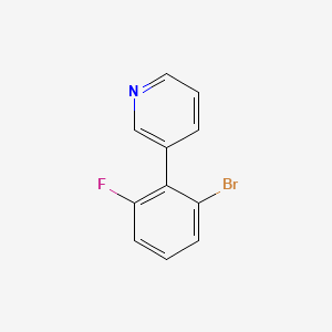 molecular formula C11H7BrFN B13209195 3-(2-Bromo-6-fluorophenyl)pyridine 