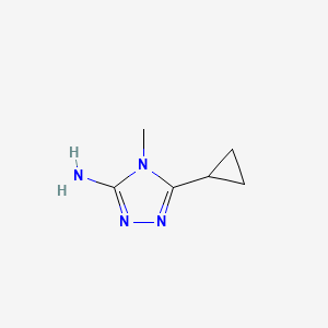 molecular formula C6H10N4 B13209253 5-cyclopropyl-4-methyl-4H-1,2,4-triazol-3-amine 