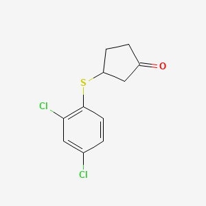 3-[(2,4-Dichlorophenyl)sulfanyl]cyclopentan-1-one