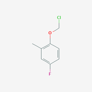 molecular formula C8H8ClFO B13209278 1-(Chloromethoxy)-4-fluoro-2-methylbenzene 