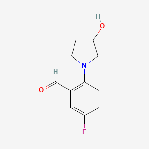 5-Fluoro-2-(3-hydroxypyrrolidin-1-yl)benzaldehyde