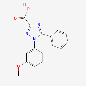 molecular formula C16H13N3O3 B13209308 1-(3-Methoxyphenyl)-5-phenyl-1H-1,2,4-triazole-3-carboxylic acid 