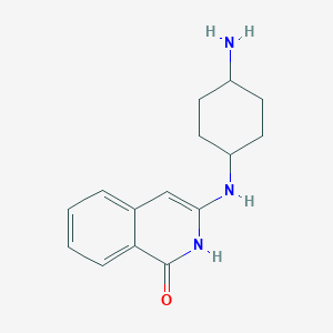 molecular formula C15H19N3O B13209333 3-[(4-Aminocyclohexyl)amino]-1,2-dihydroisoquinolin-1-one 