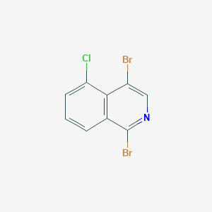 molecular formula C9H4Br2ClN B13209358 1,4-Dibromo-5-chloroisoquinoline 