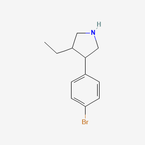 3-(4-Bromophenyl)-4-ethylpyrrolidine