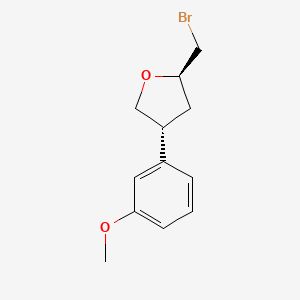 (2R,4R)-2-(Bromomethyl)-4-(3-methoxyphenyl)oxolane