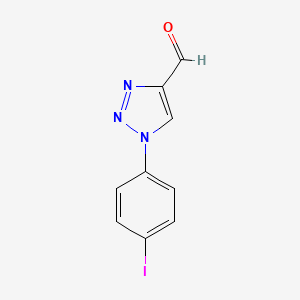 molecular formula C9H6IN3O B13209372 1-(4-Iodophenyl)-1H-1,2,3-triazole-4-carbaldehyde 