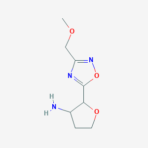 2-[3-(Methoxymethyl)-1,2,4-oxadiazol-5-yl]oxolan-3-amine