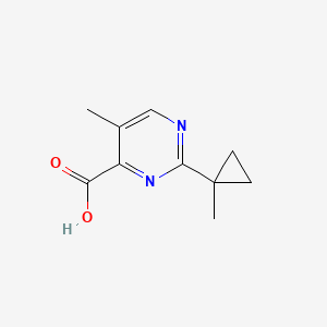 molecular formula C10H12N2O2 B13209432 5-Methyl-2-(1-methylcyclopropyl)pyrimidine-4-carboxylic acid 