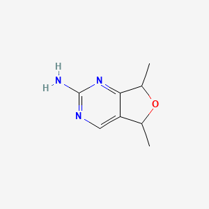 molecular formula C8H11N3O B13209448 5,7-Dimethyl-5H,7H-furo[3,4-d]pyrimidin-2-amine 