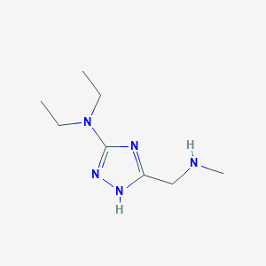 molecular formula C8H17N5 B13209462 N,N-Diethyl-5-[(methylamino)methyl]-1H-1,2,4-triazol-3-amine 