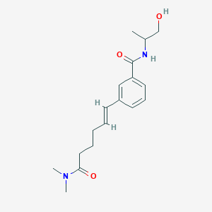 3-[5-(Dimethylcarbamoyl)pent-1-en-1-yl]-N-(1-hydroxypropan-2-yl)benzamide