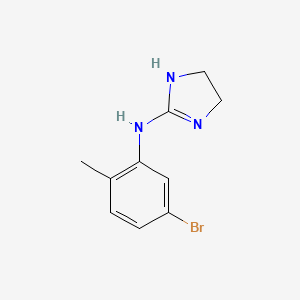 molecular formula C10H12BrN3 B13209486 N-(5-Bromo-2-methylphenyl)-4,5-dihydro-1H-imidazol-2-amine CAS No. 16822-80-3