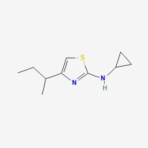 molecular formula C10H16N2S B13209495 4-(butan-2-yl)-N-cyclopropyl-1,3-thiazol-2-amine 