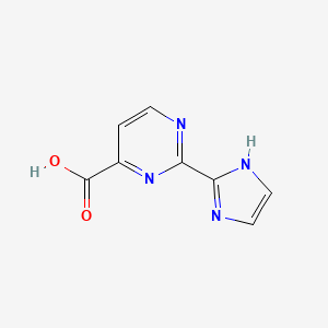 molecular formula C8H6N4O2 B13209505 2-(1H-Imidazol-2-yl)pyrimidine-4-carboxylic acid 