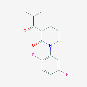 1-(2,5-Difluorophenyl)-3-(2-methylpropanoyl)piperidin-2-one