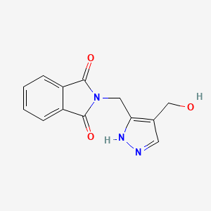 molecular formula C13H11N3O3 B13209527 2-{[4-(hydroxymethyl)-1H-pyrazol-3-yl]methyl}-2,3-dihydro-1H-isoindole-1,3-dione 