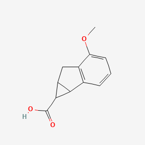 molecular formula C12H12O3 B13209552 5-Methoxy-1H,1aH,6H,6aH-cyclopropa[a]indene-1-carboxylic acid 