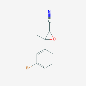 molecular formula C10H8BrNO B13209564 3-(3-Bromophenyl)-3-methyloxirane-2-carbonitrile 